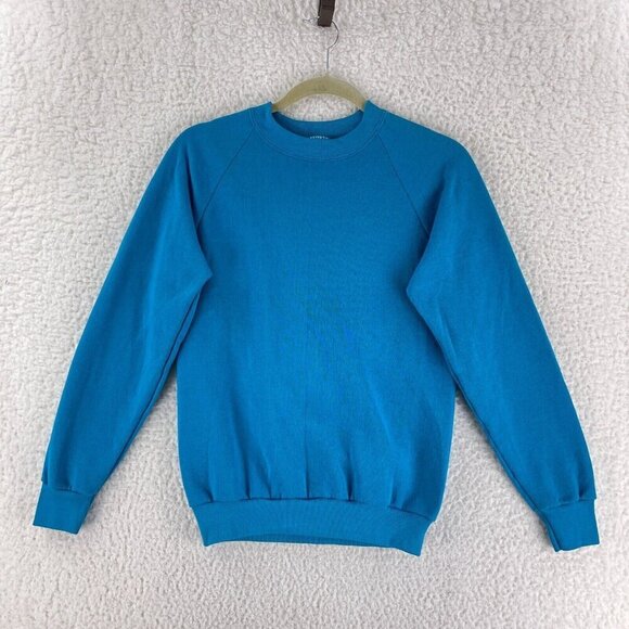 Fruit of the Loom Blue Pullover Crew Neck Sweater Womens‎ Made in USA Size Small - Picture 1 of 13